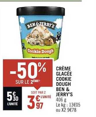crème glacée cookie dough ben & jerry's
