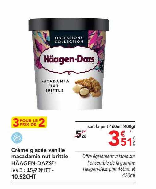 crème glacée vanille macadamia nut brittle häagen-dazs
