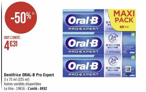 dentifrice oral-b pro expert