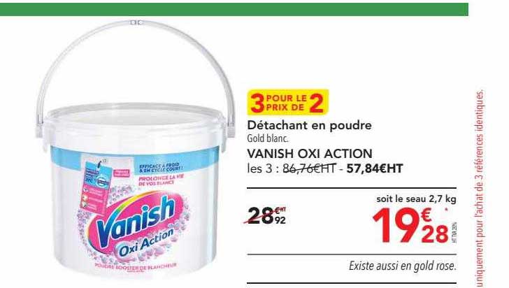 détachant en poudre vanish oxi action