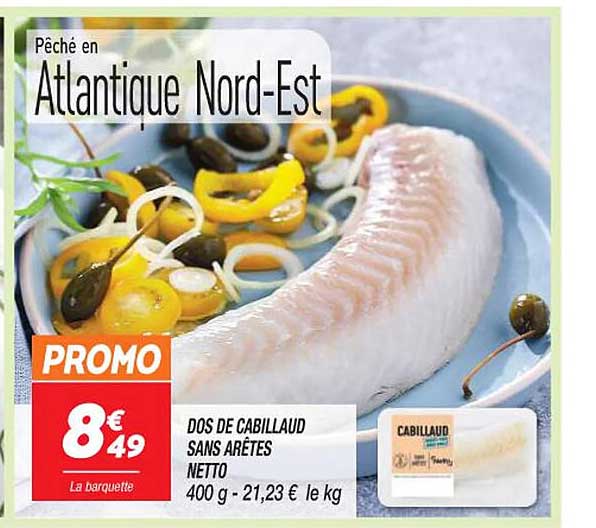 dos de cabillaud sans arêtes netto