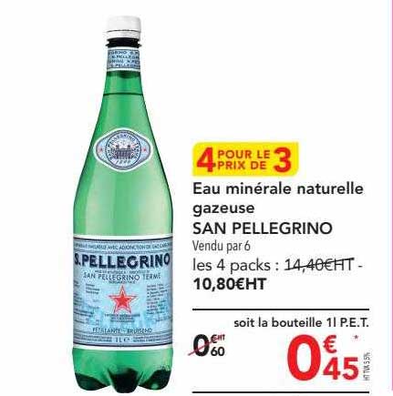 eau minérale naturelle gazeuse san pellegrino