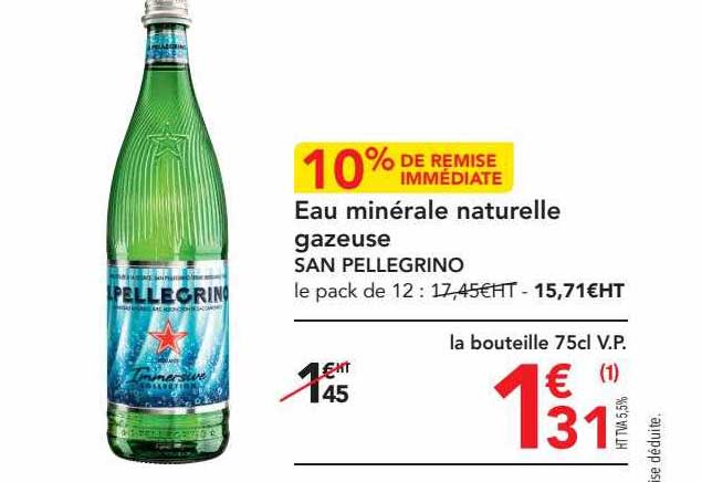 eau minérale naturelle gazeuse san pellegrino