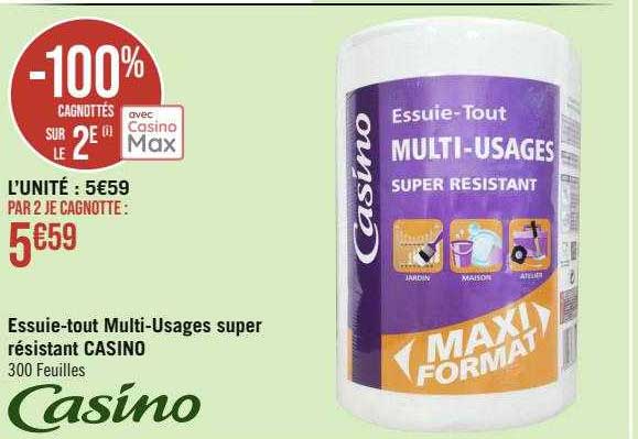 essuie-tout multi-usages super résistant casino