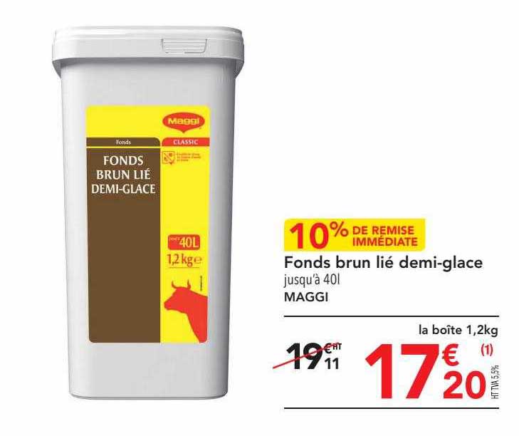 fonds brun lié demi-glace maggi