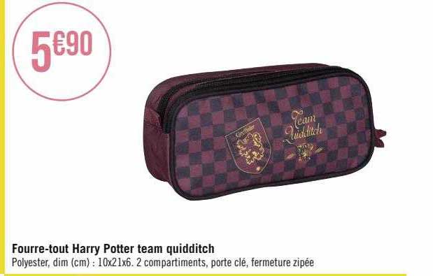 fourre-tout harry potter team quidditch