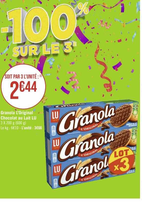 Granola L'original Chocolat Au Lait Lu