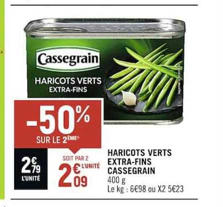 haricots verts extra-fins cassegrain