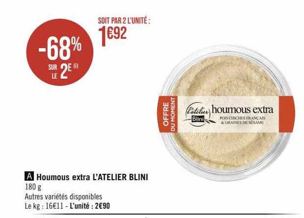houmous extra l'atelier blini
