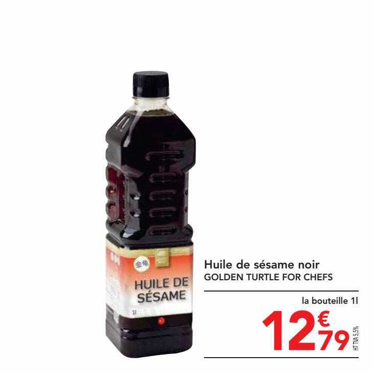huile de sésame noir golden turtle for chefs