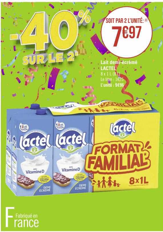 lait demi-écrémé lactel