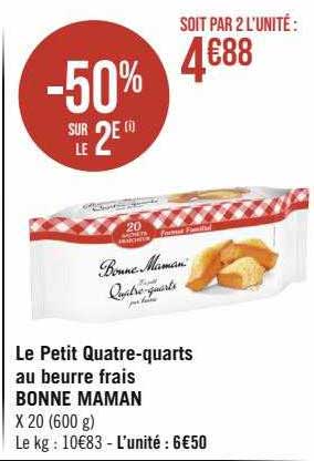 le petit quatre-quarts au beurre frais bonne maman