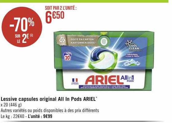 lessive capsules original all in pods ariel