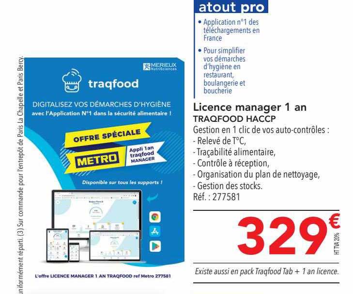 licence manager 1 an traqfood haccp