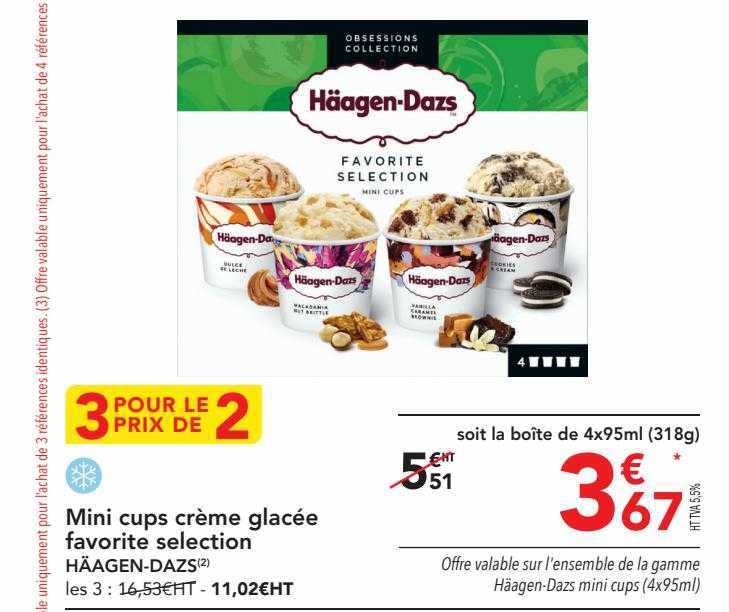 mini cups crème glacée favorite selection häagen-dazs