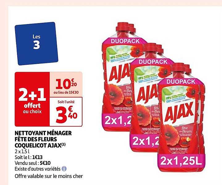 Nettoyant Ménager Fête Des Fleurs Coquelicot Ajax