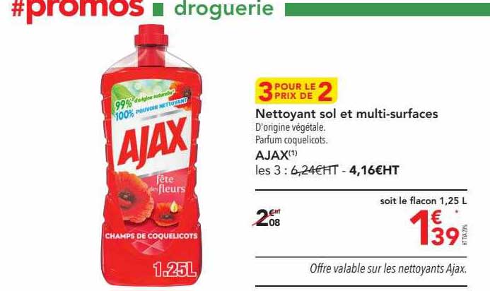 Nettoyant Sol Et Multi-surfaces Ajax