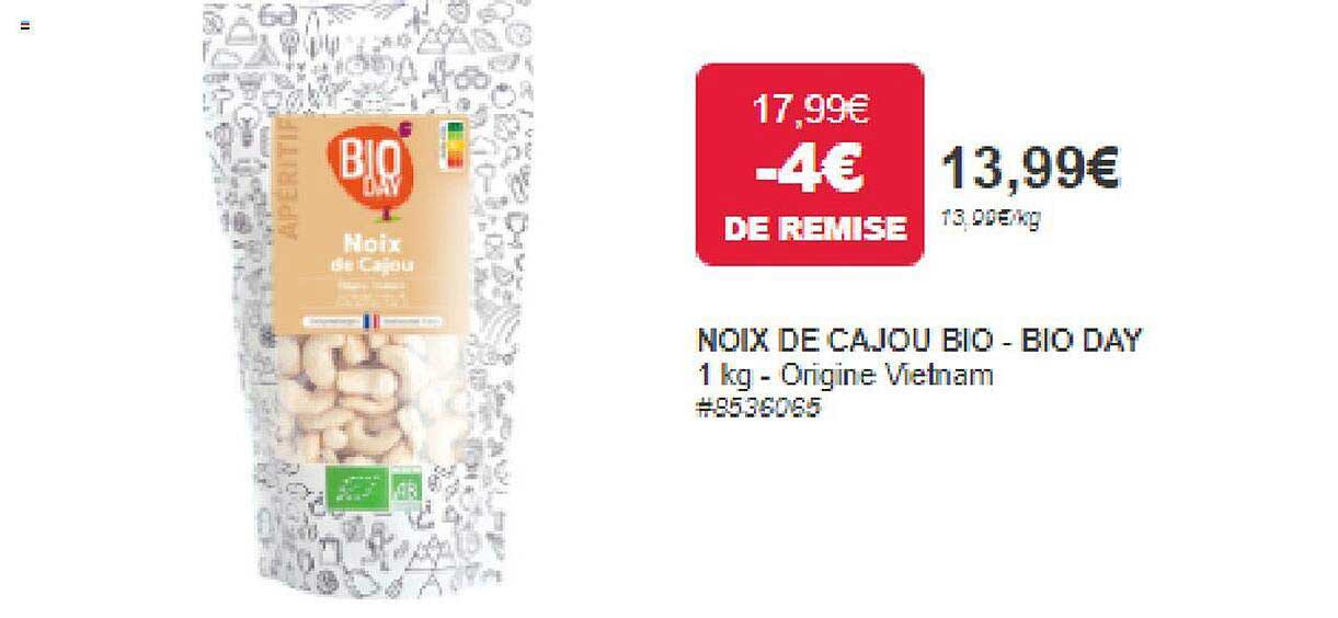 noix de cajou bio - bio day