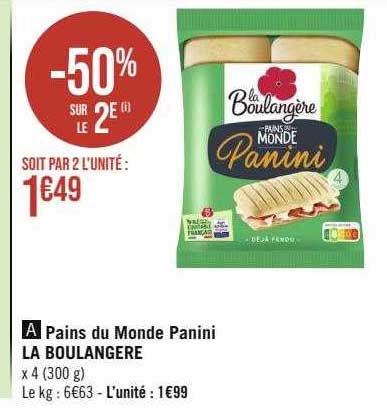 Pains Du Monde Panini La Boulangère