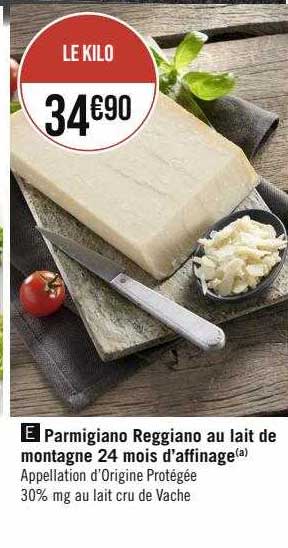 parmigiano reggiano au lait de montagne 24 mois d'affinage