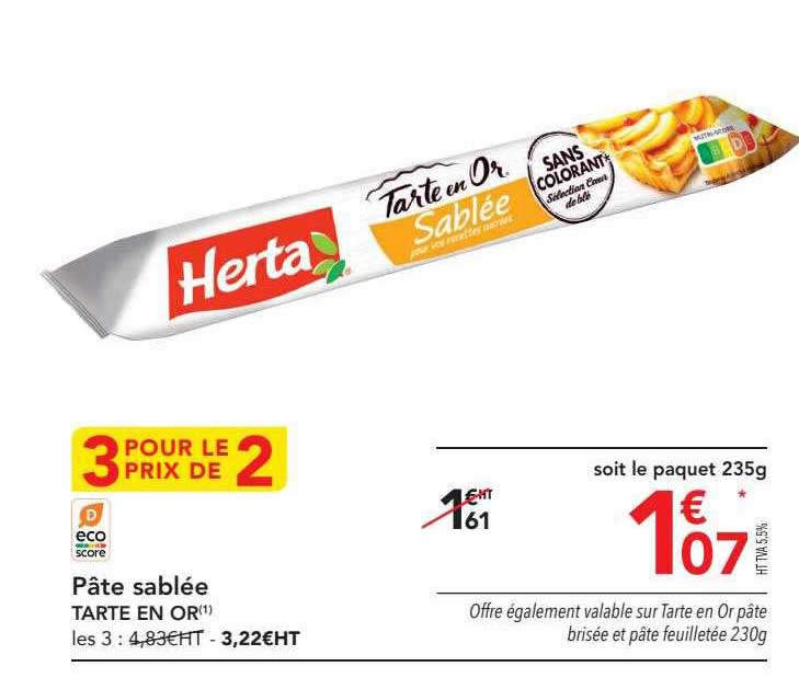 pâte sablée tarte en or