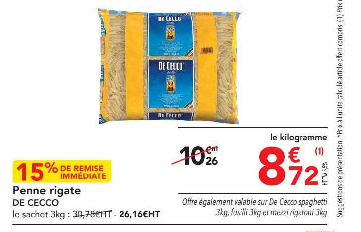 penne rigate de cecco