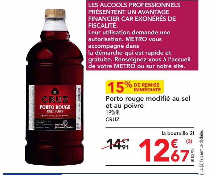 Porto Rouge Modifié Au Sel Et Au Poivre Cruz