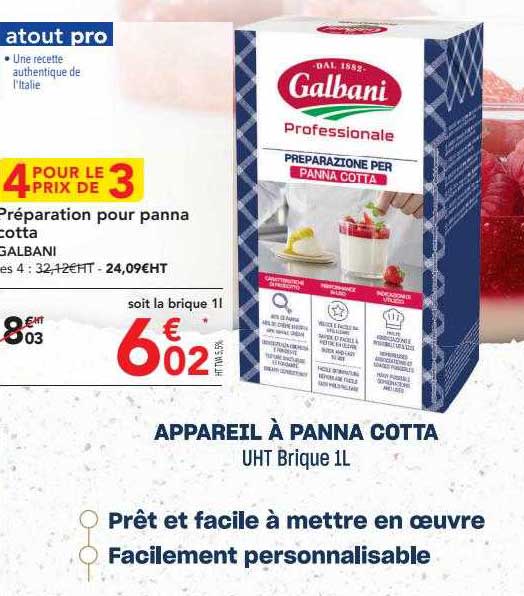 préparation pour panna cotta galbani