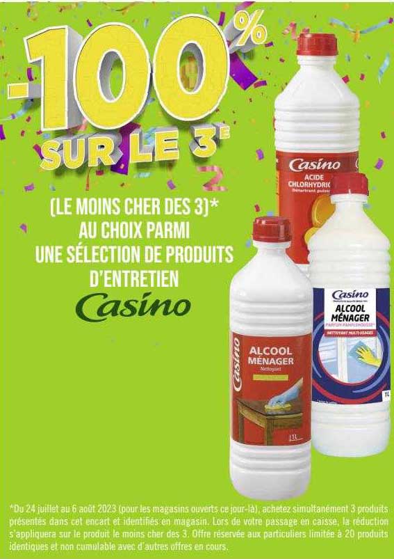 produits d'entretien casino