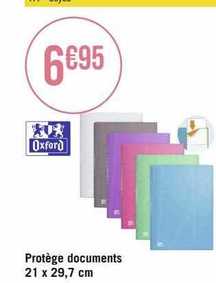 Protège Documents 21 X 29,7 Cm Oxford