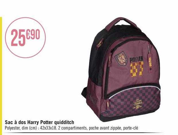 sac à dos harry potter quidditch