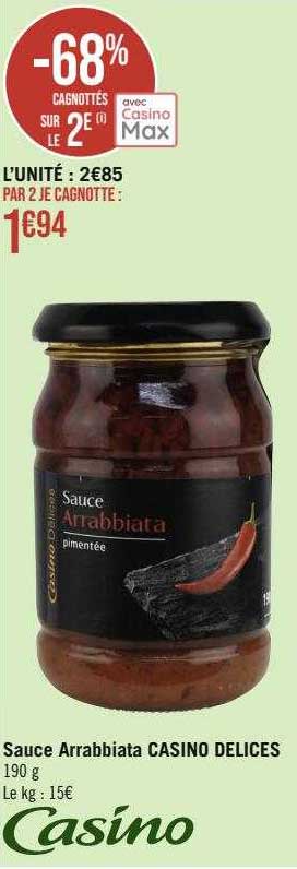 Sauce Arrabbiata Casino Délices