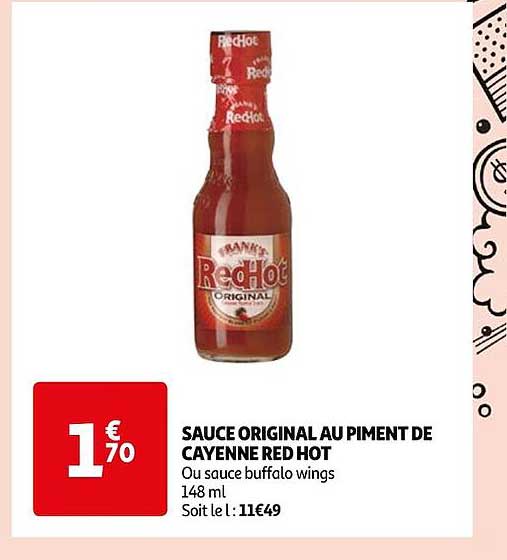 sauce original au piment de cayenne red hot