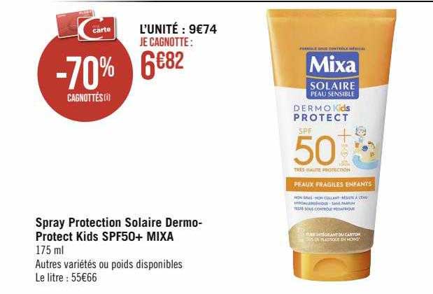 Spray Protection Solaire Dermo-protect Kids Spf50+ Mixa