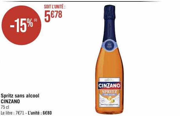Spritz Sans Alcool Cinzano