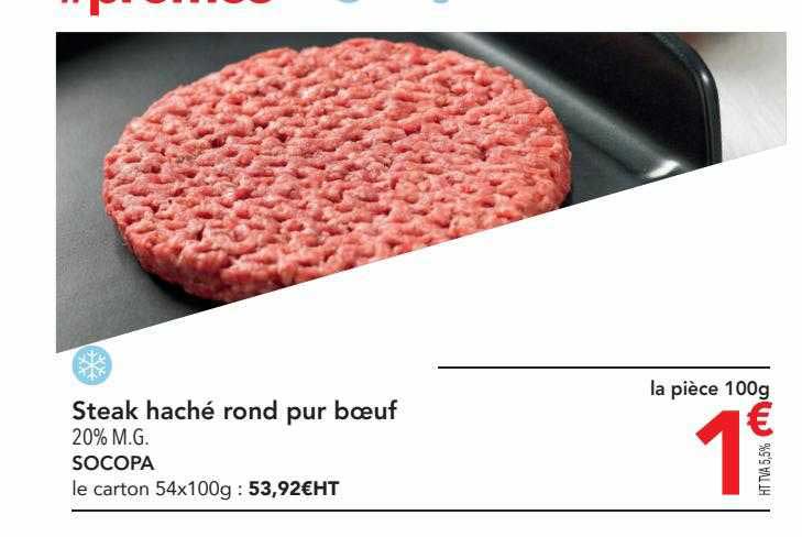 Steak Haché Rond Pur Bœuf Socopa