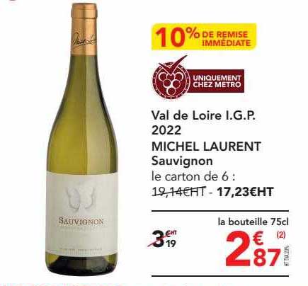 val de loire i.g.p. 2022 michel laurent sauvignon