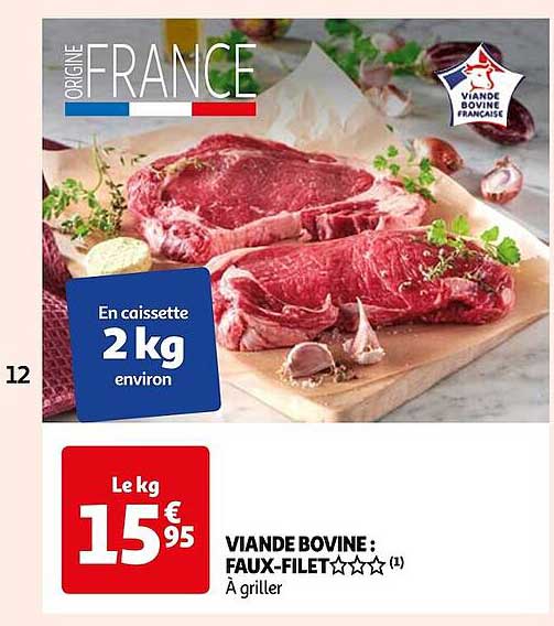 Viande Bovine : Faux-filet***