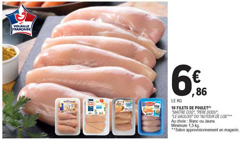 10 Filets De Poulet Maître Coq Père Dodu Le Gaulois Ou Autour De Lise