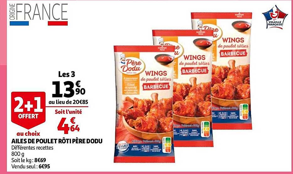 ailes de poulet rôti père dodu