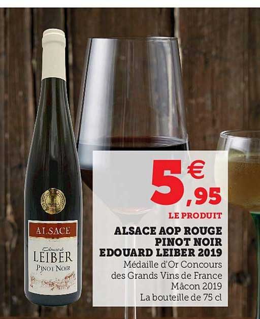 alsace aop rouge pinot noir edouard leiber 2019