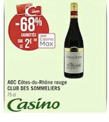 aoc côtes-du-rhône rouge club des sommeliers