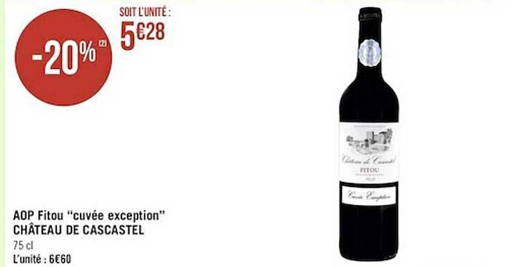 aop fitou "cuvée exception" château de cascastel