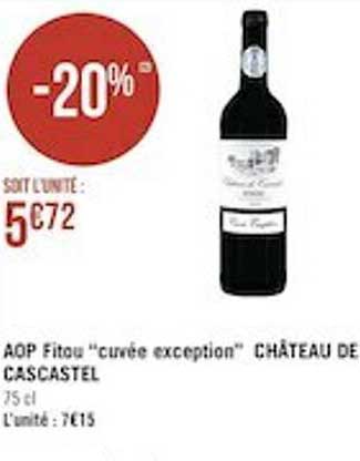 aop fitou "cuvée exception" château de cascatel