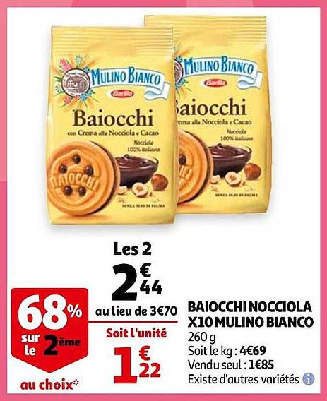 baiocchi nocciola x10 mulino bianco