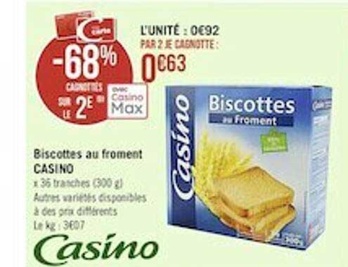biscoittes au froment casino