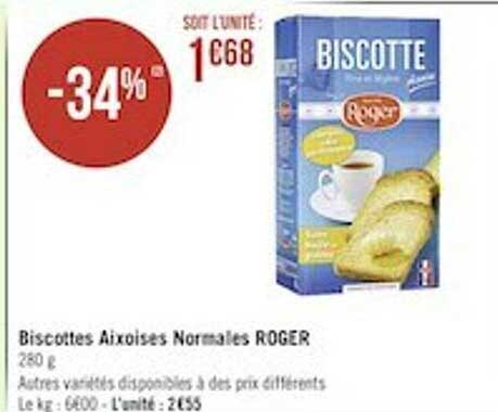 biscottes aixoises normales roger