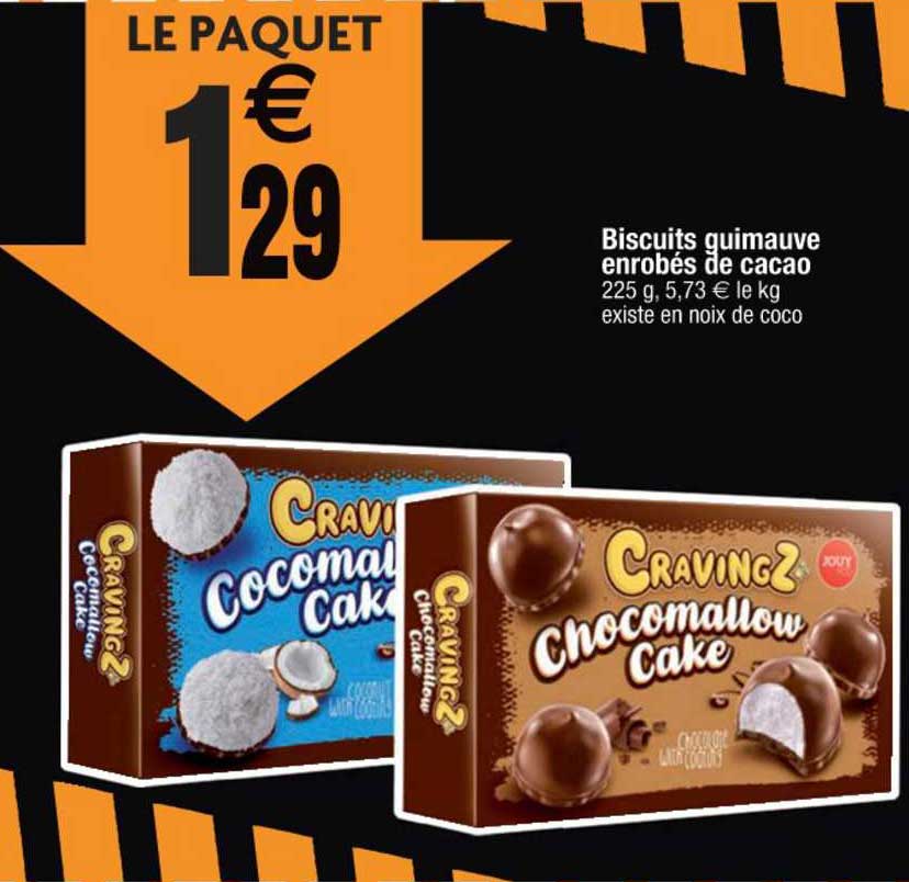 biscuits guimauve enrobés de cacao