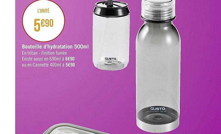 bouteille d'hydratation 500ml