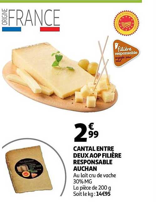 cantal entre deux aop filière responsable auchan